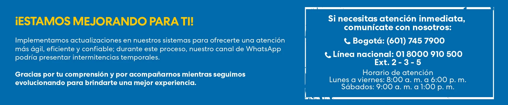 COMUNICADO IMPORTANTE